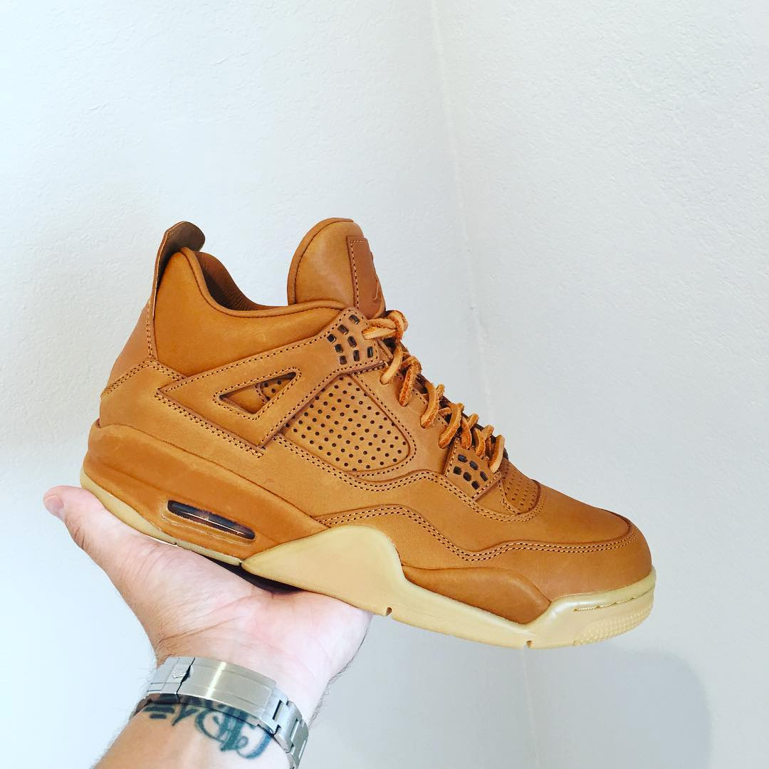 819139-205,AJ4,Air Jordan 4 819139-205AJ4 本月发售！Air Jordan 4 Premium “Wheat” 实物新图