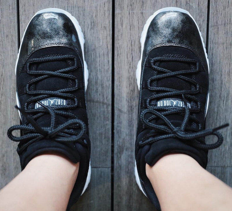 Air Jordan 11 Low,AJ11,528895-  伯明翰男爵主题再临！Air Jordan 11 Low “Barons” 实物欣赏