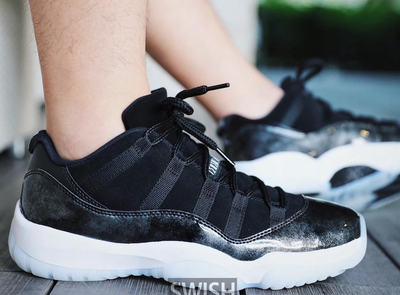 Air Jordan 11 Low,AJ11,528895-  伯明翰男爵主题再临！Air Jordan 11 Low “Barons” 实物欣赏