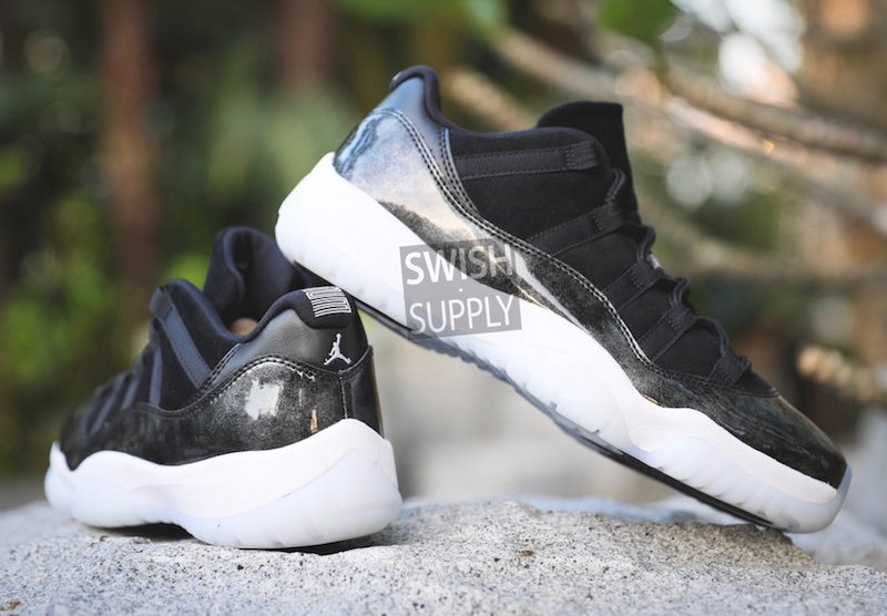 Air Jordan 11 Low,AJ11,528895-  伯明翰男爵主题再临！Air Jordan 11 Low “Barons” 实物欣赏