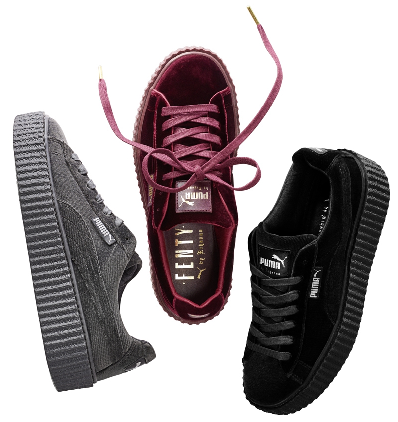 Rihanna,PUMA Fenty Creeper  天鹅绒加持！Rihanna x PUMA Fenty Creeper 发售预告