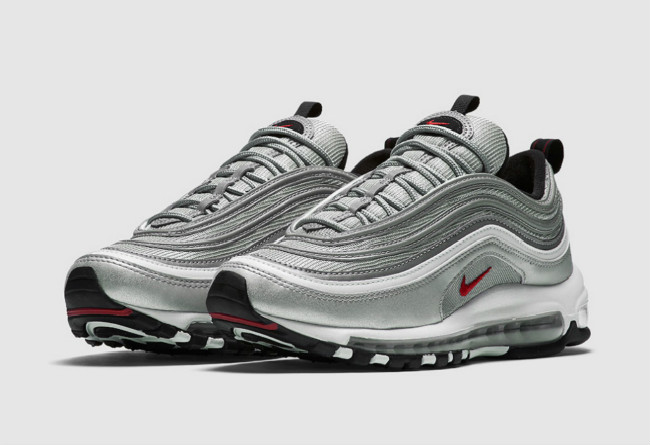 Nike,Air Max 97 OG,884421-001   银子弹回归！Air Max 97 OG “ La silver ” 将于即将发售