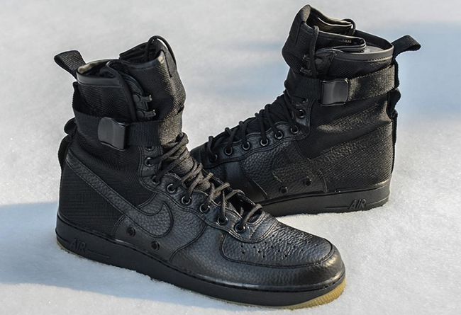 Nike,SF-AF 1,864024-001  暗黑+军事！这双 SF-AF 1 “Black/Gum” 将于下周登场