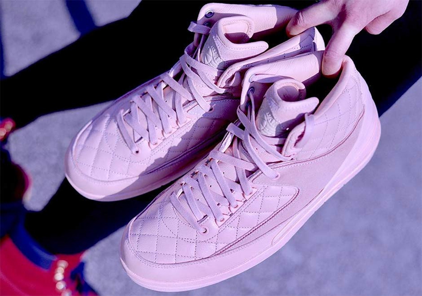 Don C,Air Jordan 2,AJ2,Pink  奢华质感！Don C x Air Jordan 2 “Pink” 全新实物展示