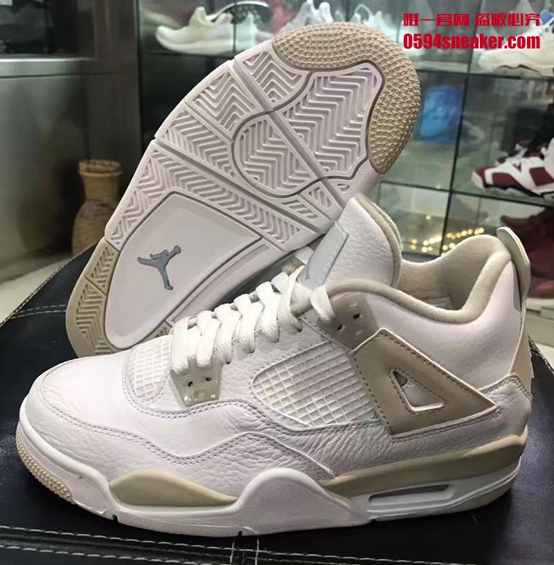 Air Jordan 4 GS,AJ4,487724-118  清新淡雅！全新 Air Jordan 4 GS “Linen” 将于六月发售