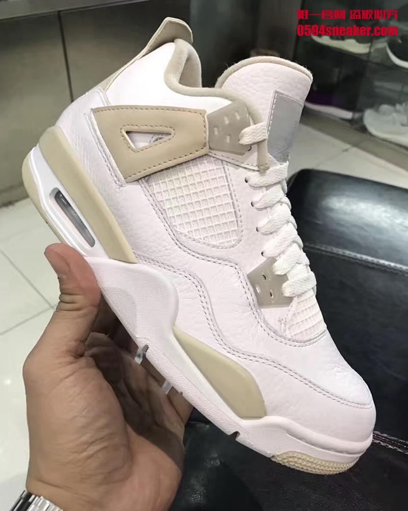 Air Jordan 4 GS,AJ4,487724-118  清新淡雅！全新 Air Jordan 4 GS “Linen” 将于六月发售