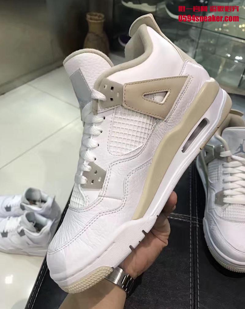 Air Jordan 4 GS,AJ4,487724-118  清新淡雅！全新 Air Jordan 4 GS “Linen” 将于六月发售