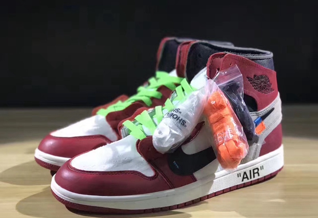 OFF-WHITE,Air Jordan 1,AJ1  四幅鞋带！OFF-WHITE x Air Jordan 1 实物近赏