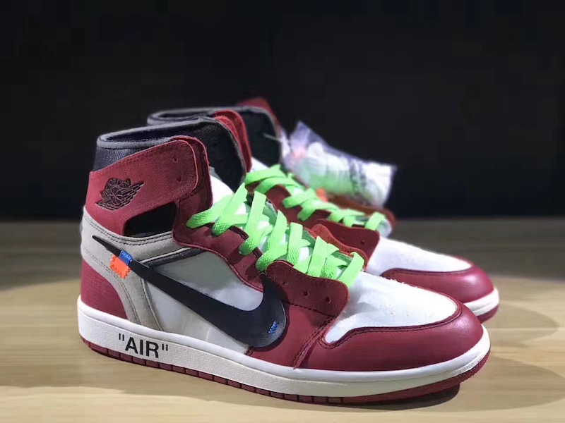 OFF-WHITE,Air Jordan 1,AJ1  四幅鞋带！OFF-WHITE x Air Jordan 1 实物近赏