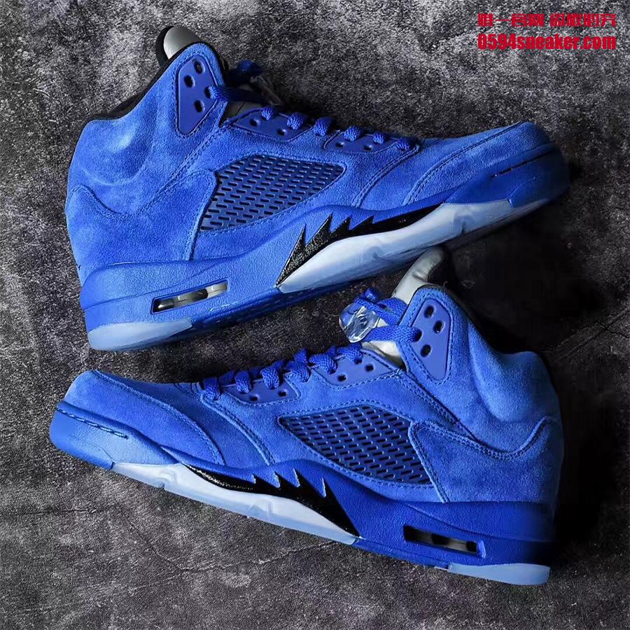 AJ5,Air Jordan 5,136021-401  麂皮皇家蓝！Air Jordan 5 “Blue Suede” 发售日期释出