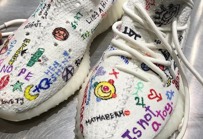 Yeezy 350 Boost V2,Yeezy 350  纯白 Yeezy 350 Boost V2 怕脏？你也可以这样玩！