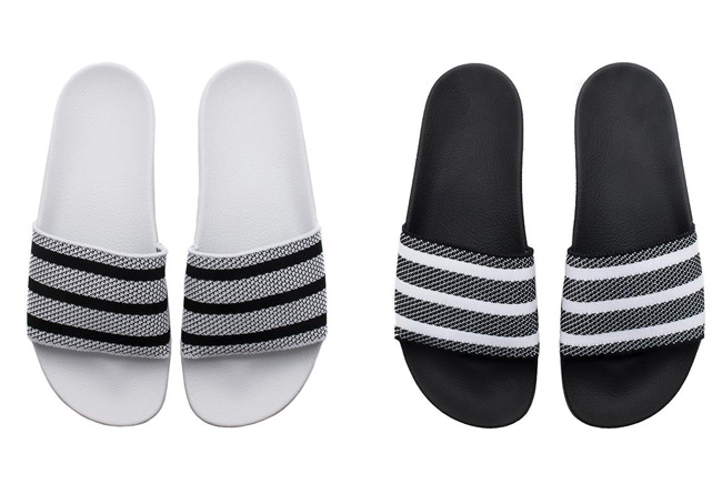 adilette,adidas 这个夏天你可以穿 Primeknit 编织版本的拖鞋了！