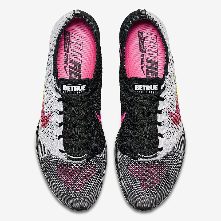 902366-100,Flyknit Racer,Nike 902366-100 渐变彩虹大钩！Nike Flyknit Racer “BETRUE” 上脚实拍
