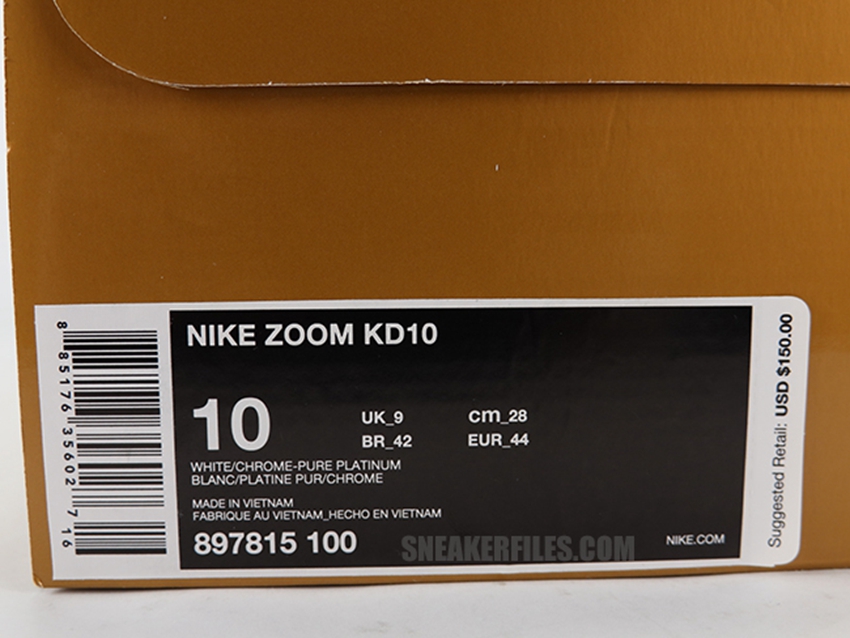 Nike,KD10,897815-100  细节近览！Nike KD 10 最新实物开箱