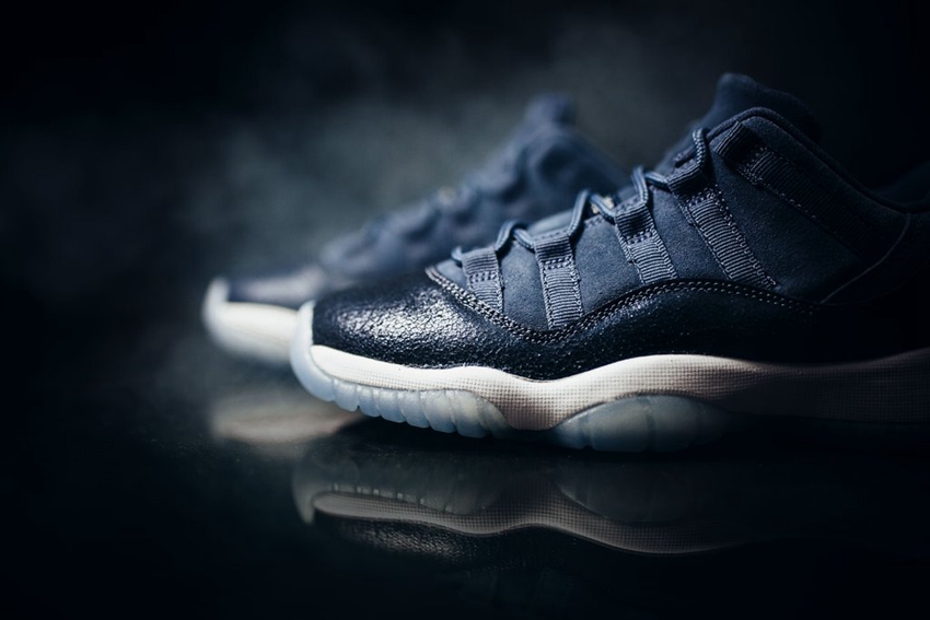 Air Jordan 11 Low,580521-408,A  冰裂纹理！蓝月亮 Air Jordan 11 GG 本周末官网上架