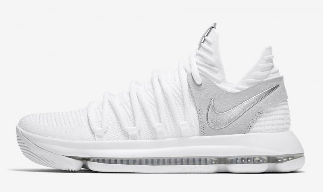 Nike,KD10,304772-100  顶级缓震包裹出色！Nike KD 10 白银配色现已发售