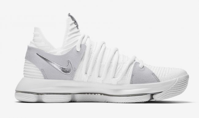 Nike,KD10,304772-100  顶级缓震包裹出色！Nike KD 10 白银配色现已发售