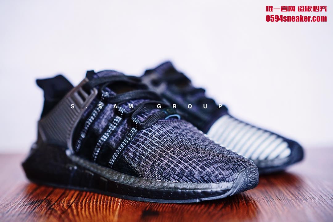 EQT 93/17 Boost,EQT,adidas  黑色中底！EQT 93/17 Boost “Triple Black” 实物新图