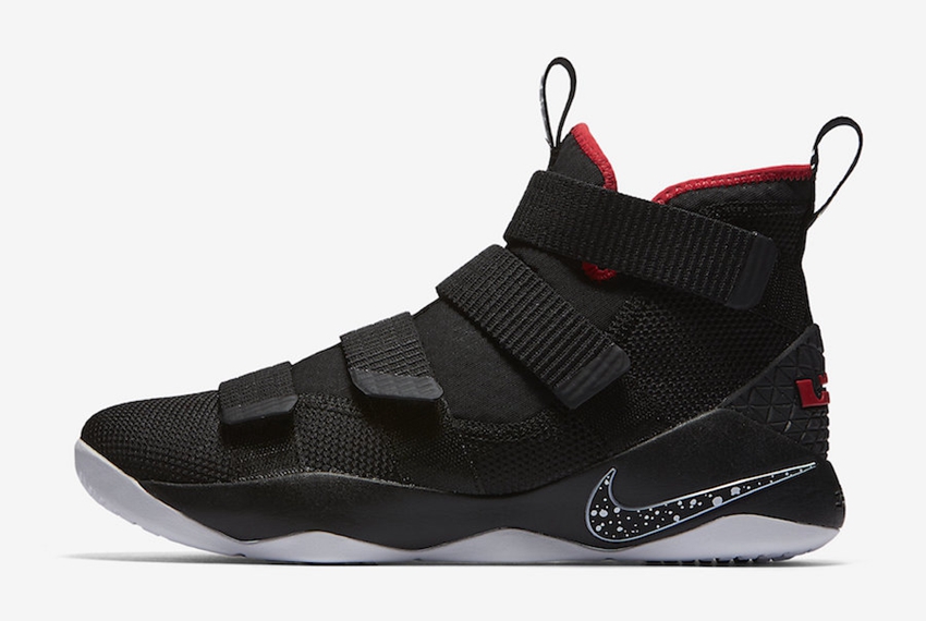 Nike,LeBron Soldier,897644-002  经典又耐脏！黑红 Bred 配色降临 LeBron Soldier 11