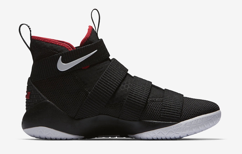 Nike,LeBron Soldier,897644-002  经典又耐脏！黑红 Bred 配色降临 LeBron Soldier 11