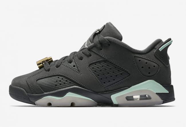 Air Jordan 6 Low,GS,Mint Foam,  金属扣加持！Air Jordan 6 Low GS “Mint Foam” 本周登场