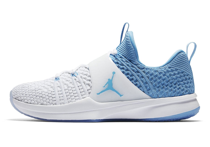 Jordan Trainer 2 Flyknit,UNC  又一款北卡装扮！Jordan Trainer 2 Flyknit “UNC” 现已发售