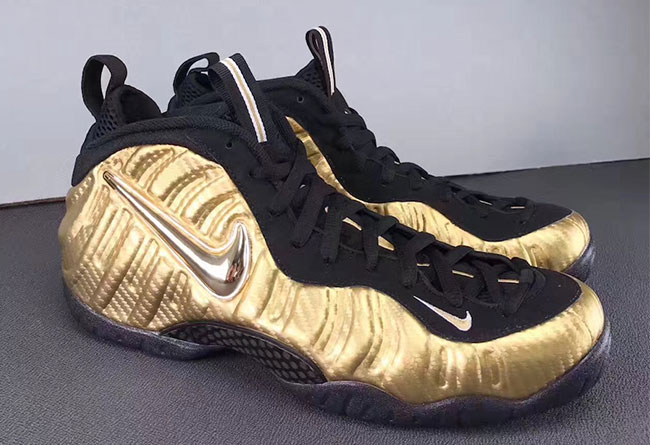 Nike,Air Foamposite Pro,624041  奢华耀眼的金泡！Air Foamposite Pro “Metallic Gold” 细节欣赏