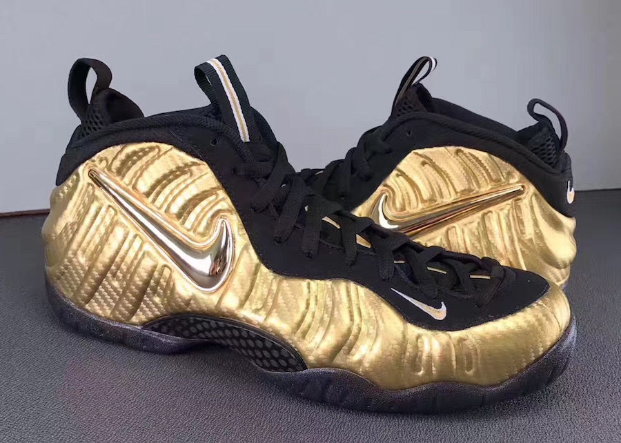 Nike,Air Foamposite Pro,624041  奢华耀眼的金泡！Air Foamposite Pro “Metallic Gold” 细节欣赏