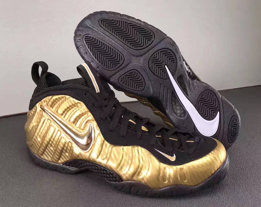 Nike,Air Foamposite Pro,624041  奢华耀眼的金泡！Air Foamposite Pro “Metallic Gold” 细节欣赏