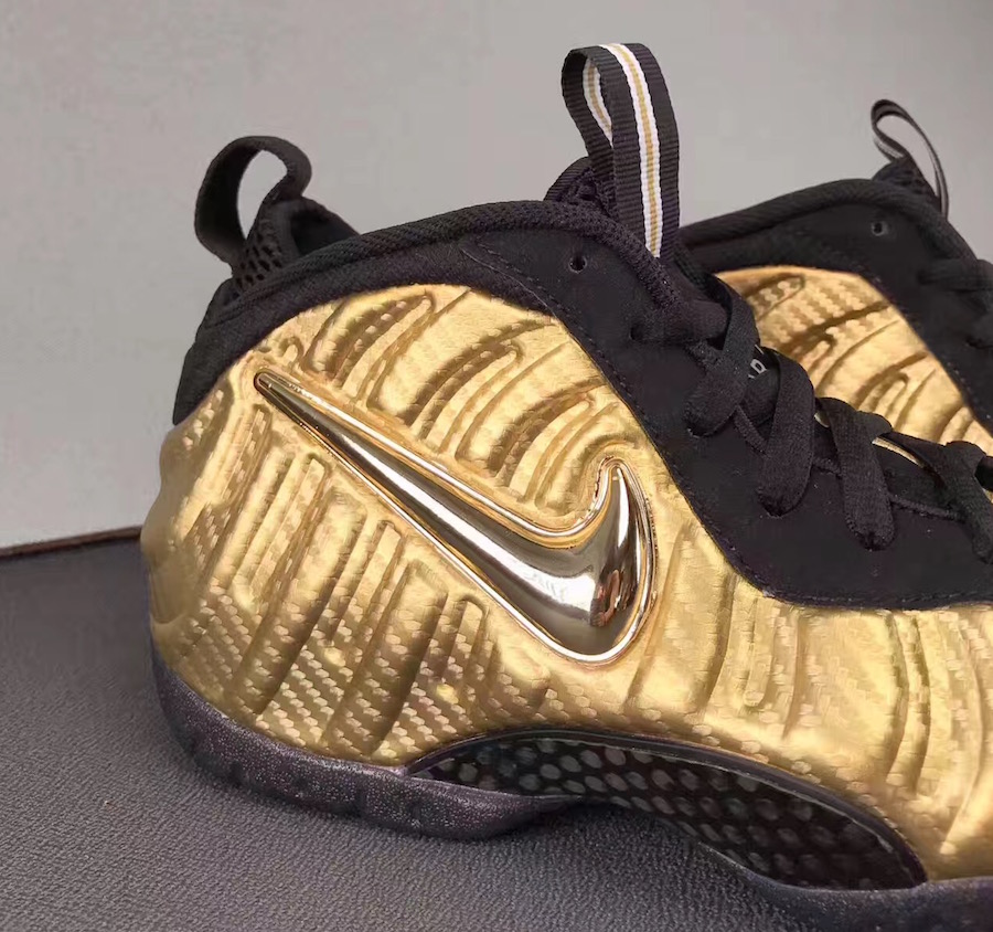 Nike,Air Foamposite Pro,624041  奢华耀眼的金泡！Air Foamposite Pro “Metallic Gold” 细节欣赏