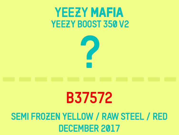 B37572,Yeezy 350 Boost V2,Yeez B37572 黄色 Yeezy 350 V2 确定发售！不过货量会出乎你预料！