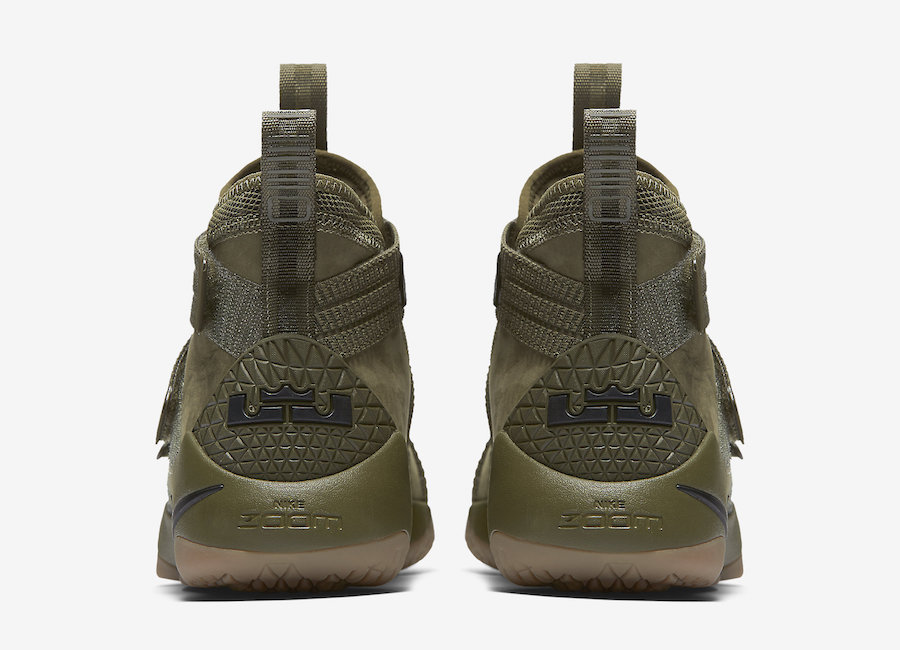 Nike,LeBron Soldier 11,897646-  橄榄绿配色！军事风 LeBron Soldier 11 将于近期发售！