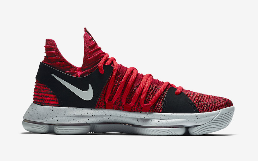 Nike,KD 10  黑红配色！全新 KD 10 “University Red” 九月发售