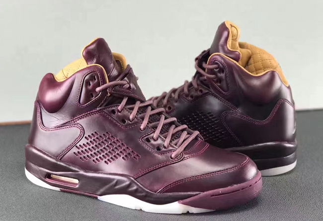 AJ5,Air Jordan 5,881432-612  酒红诱惑！这双奢华质感的 AJ5 PRM 年底发售