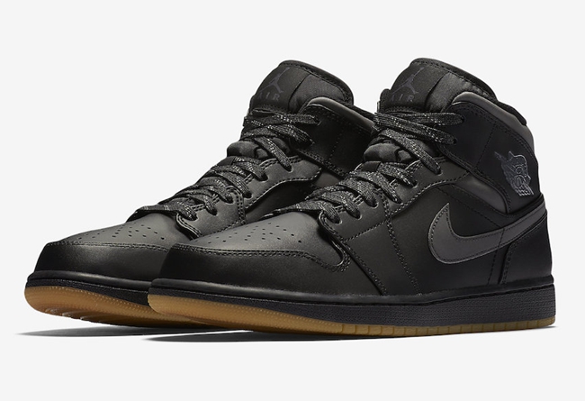 AJ1,Air Jordan 1 Mid,AA3992-00  3M 反光亮眼！全新黑色 Air Jordan 1 Mid 官图释出