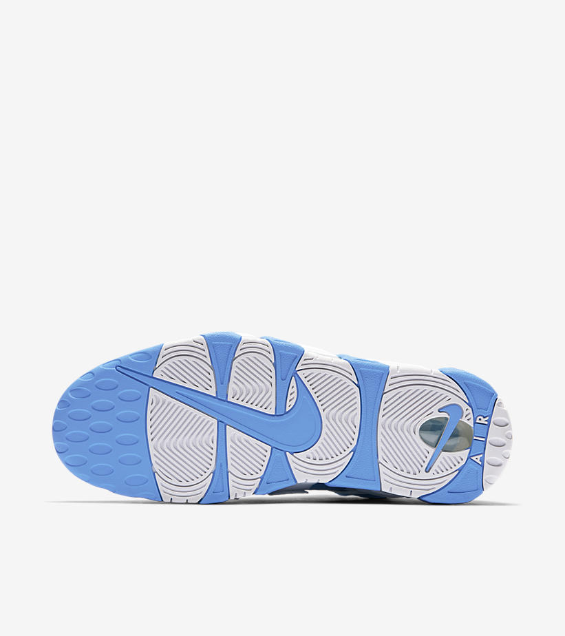 Nike,Air More Uptempo,921948-4  经典北卡蓝！这双颜值不俗的 Air More Uptempo 海外现已发售