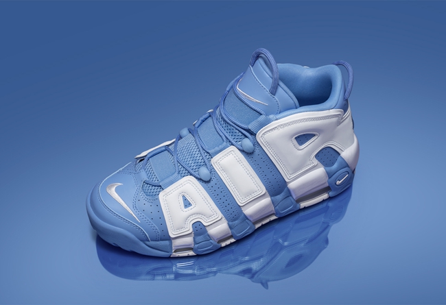 Nike,Air More Uptempo,921948-4  经典北卡蓝！这双颜值不俗的 Air More Uptempo 海外现已发售