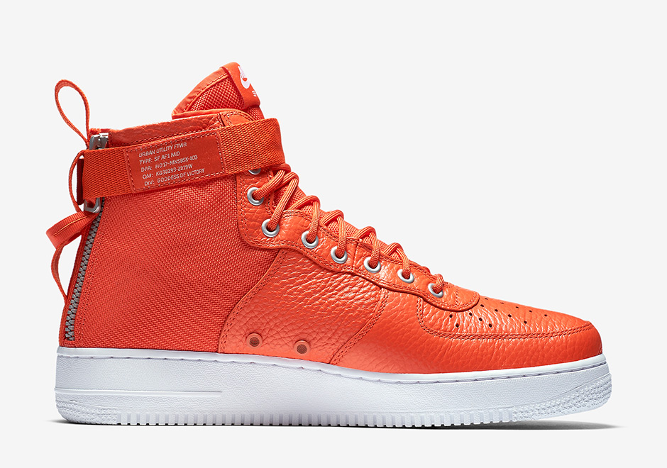 Nike,SF-AF1 Mid,917753-800  爆炸橘橙色！全新配色 SF-AF1 Mid 秋季发售