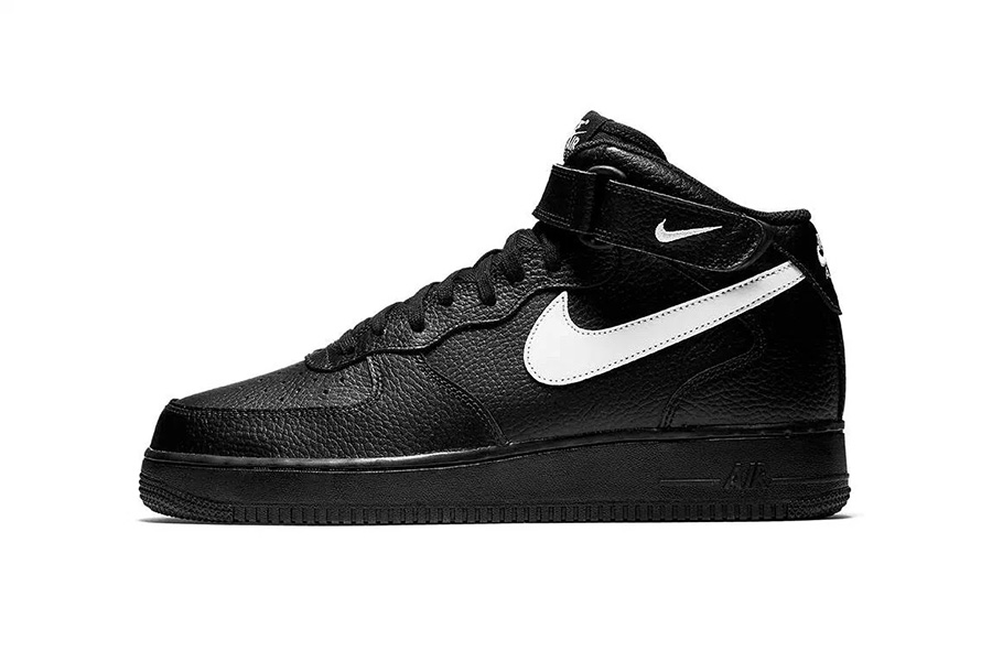 AF1,Nike,VLONE  VLONE 既视感！全新黑色 Nike Air Force 1 Mid 带来不俗质感
