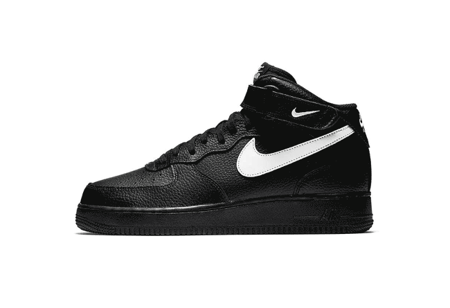 AF1,Nike,VLONE  VLONE 既视感！全新黑色 Nike Air Force 1 Mid 带来不俗质感