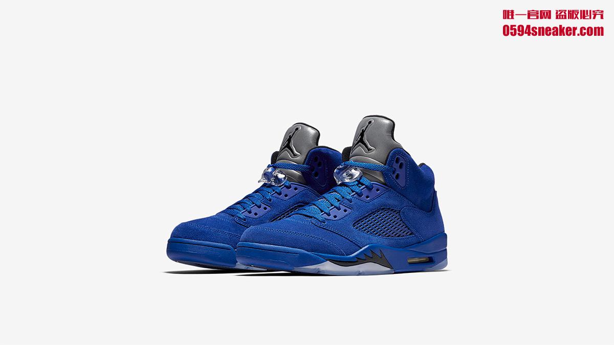 136027-401,AJ5,Air Jordan 5 136027-401AJ5 蓝麂皮要来了！Air Jordan 5 “Flight Suit” 本月底发售