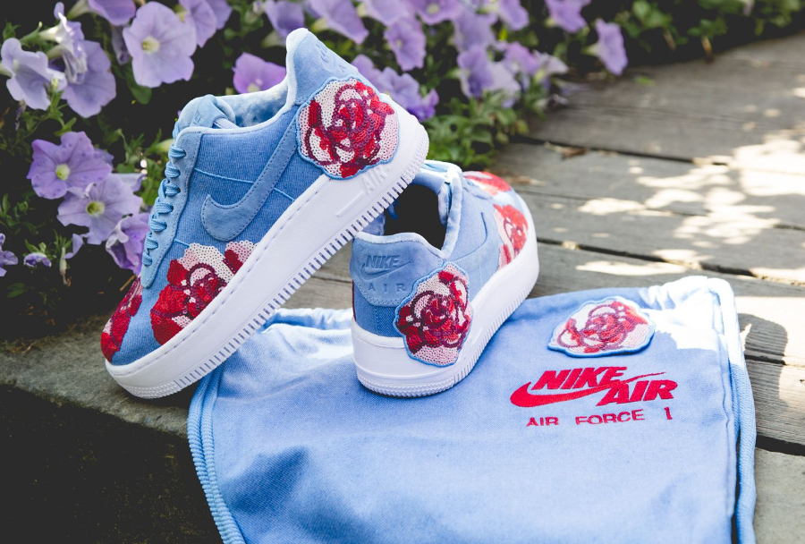 Nike, Air Force 1,898421-402  丹尼刺绣鞋面！清新花卉 Air Force 1 现已发售！