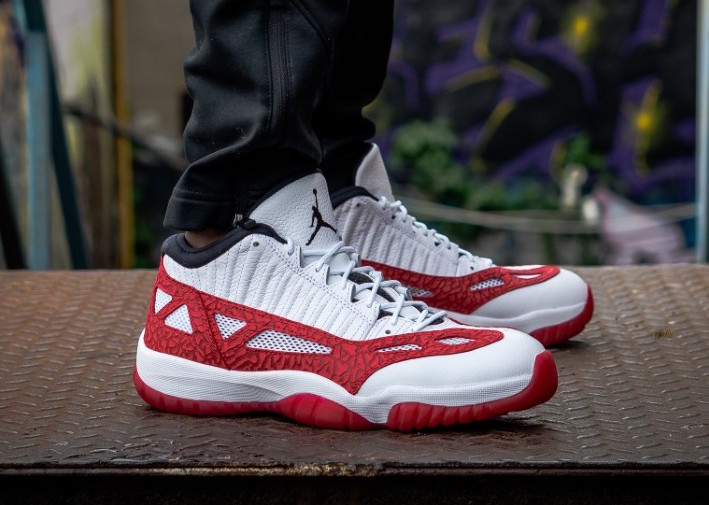 jordan-11-low-ie-gym-red-on-feet-2