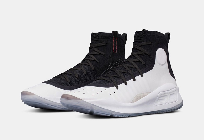 Curry 4,Under Armour 1298306-007 第二配色亮相！黑白配色 Under Armour Curry 4 本月发售