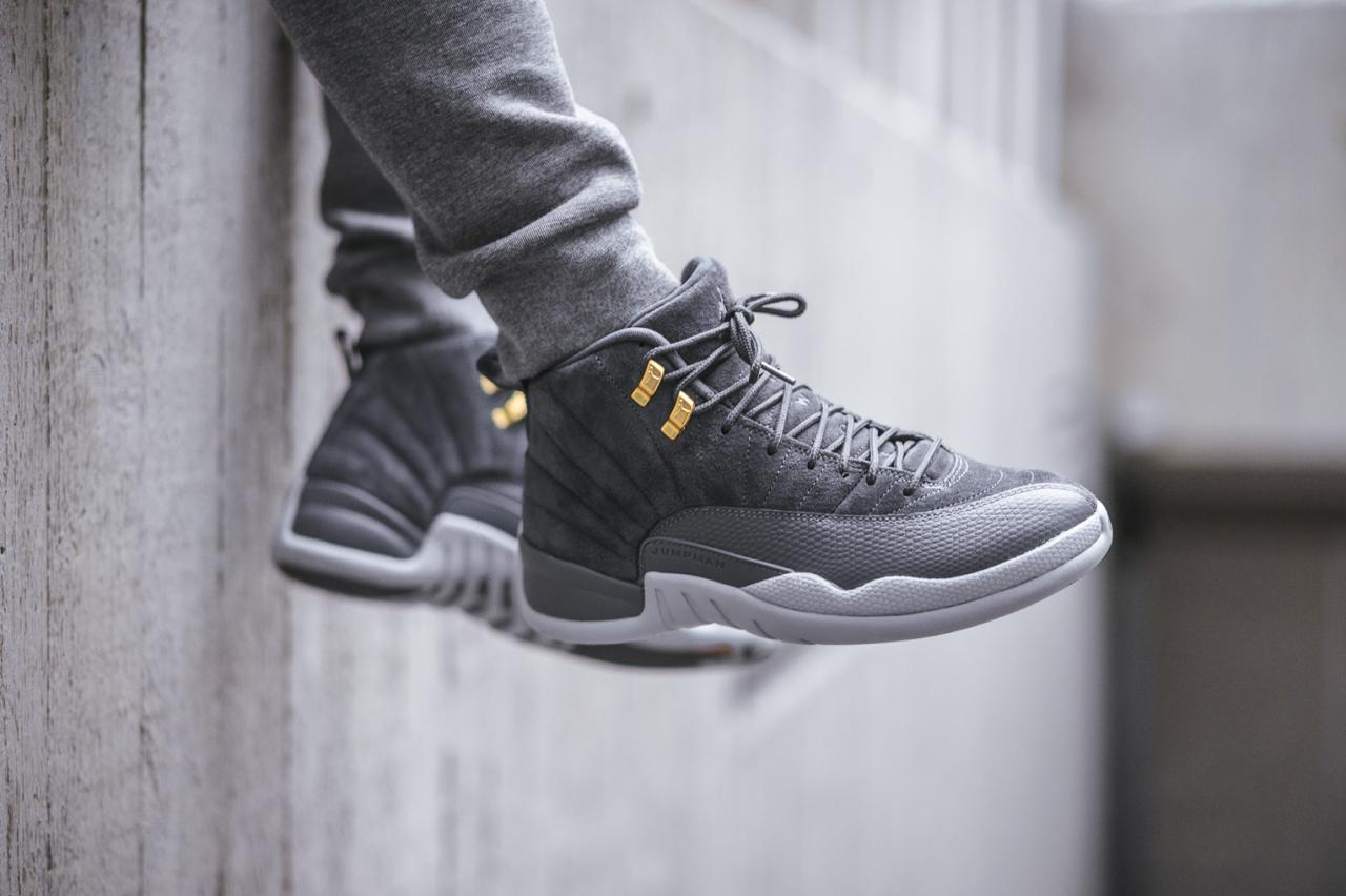 Air Jordan 12,AJ12,130690-005  上脚效果不俗！灰麂皮金扣 Air Jordan 12 本周六登场