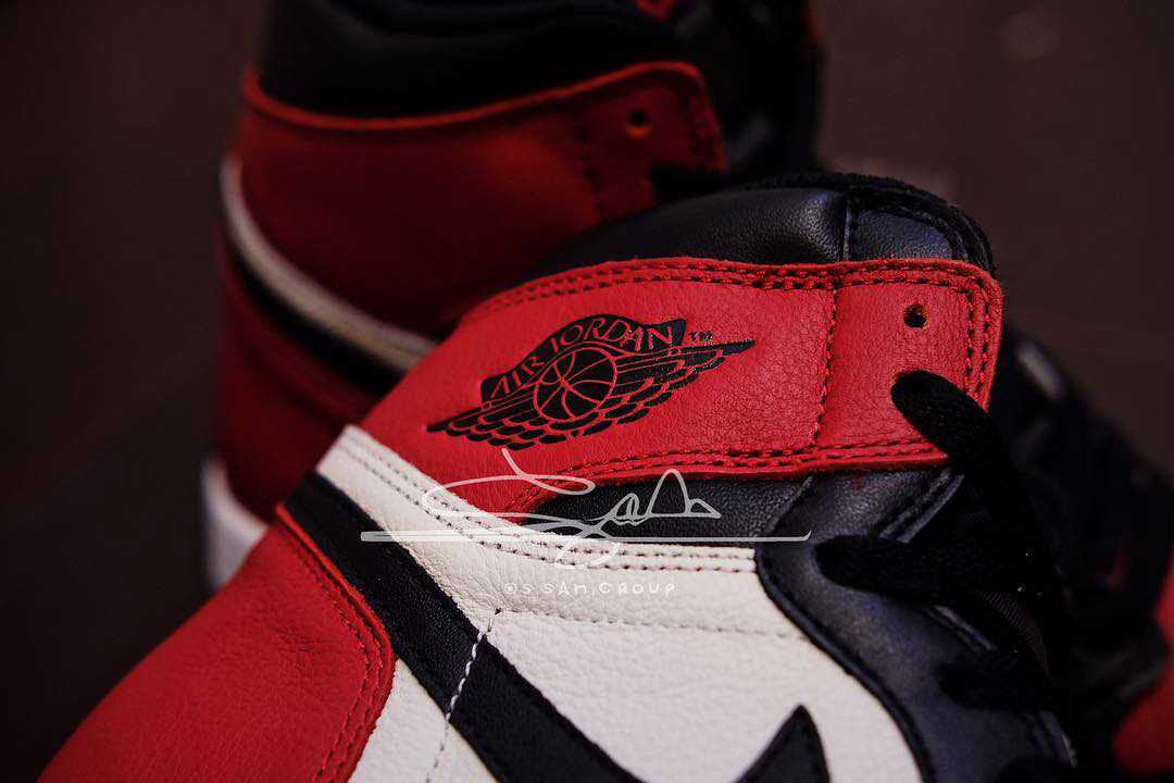 Air Jordan 1,Bred Toe,AJ1,5550 质感格外出众！黑红脚趾 Air Jordan 1 实物细节近赏