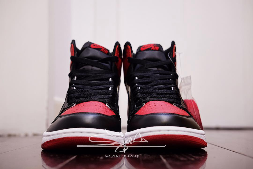 Air Jordan 1,Bred Toe,AJ1,5550 质感格外出众！黑红脚趾 Air Jordan 1 实物细节近赏