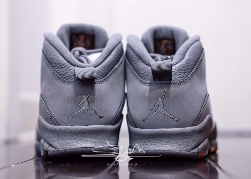 Air Jordan 10,Cool Grey,310805  绚彩鞋底是亮点！Air Jordan 10 “Cool Grey” 实物表现不俗