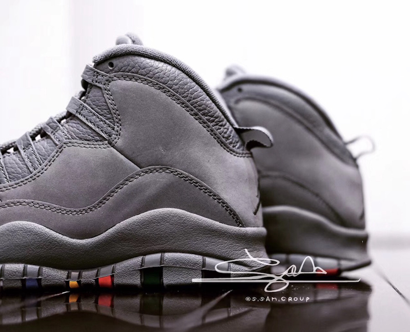 Air Jordan 10,Cool Grey,310805  绚彩鞋底是亮点！Air Jordan 10 “Cool Grey” 实物表现不俗