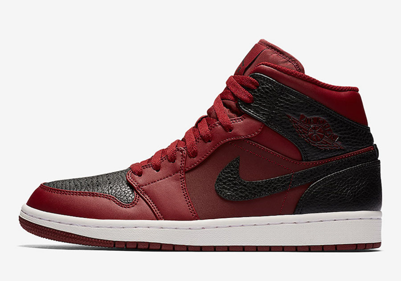 Air Jordan 1 Mid,Reverse Banne  反转黑红禁穿配色！Air Jordan 1 Mid 将于近期登场